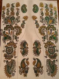 henna water transfer tattoos (HWT-006)